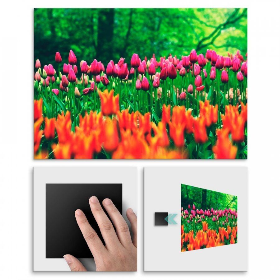 Pix4home Plakat metalowy kwiaty w lesie L POS-L-01266