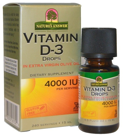 Natures Answer Answer Vitamin d-3 drops witamina d-3 suplement diety 15ml