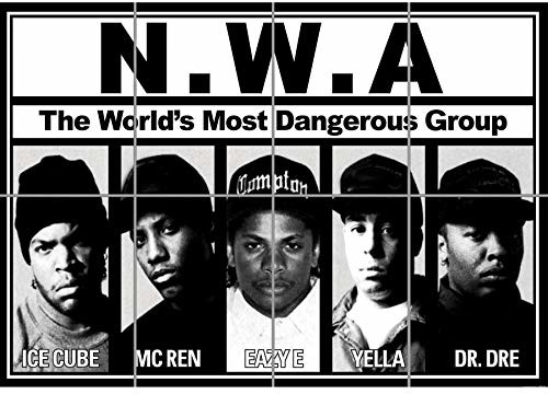 Doppelganger33 LTD NWA RAP Group DR DRE Ice Cube Easy E Giant Art Print Home Decor plakat oz2328 (OZ2328_RE)