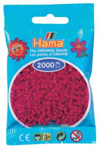 Hama perły 501-29 - mini perły 2000 sztuk fioletowy czerwony