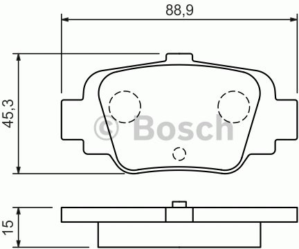 Bosch Zestaw klocków hamulcowych, hamulce tarczowe 0 986 424 800