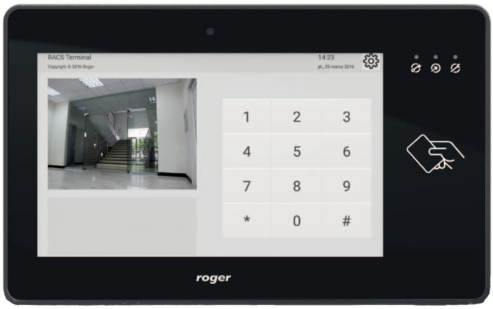 Roger Graficzny panel dotykowy z czytnikiem MIFARE MD70 MD70