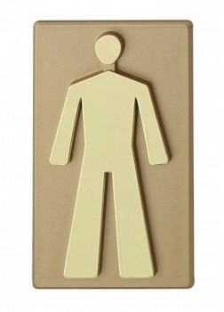 Domino OZNACZENIE SAMOPRZYLEPNE WC ZŁOTE 50x45 CHŁOPCZYK