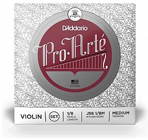 D'Addario D'Addario Pro-Arte Violin Zestaw strun do skrzypiec 1/8 Medium Tension J56 1/8M