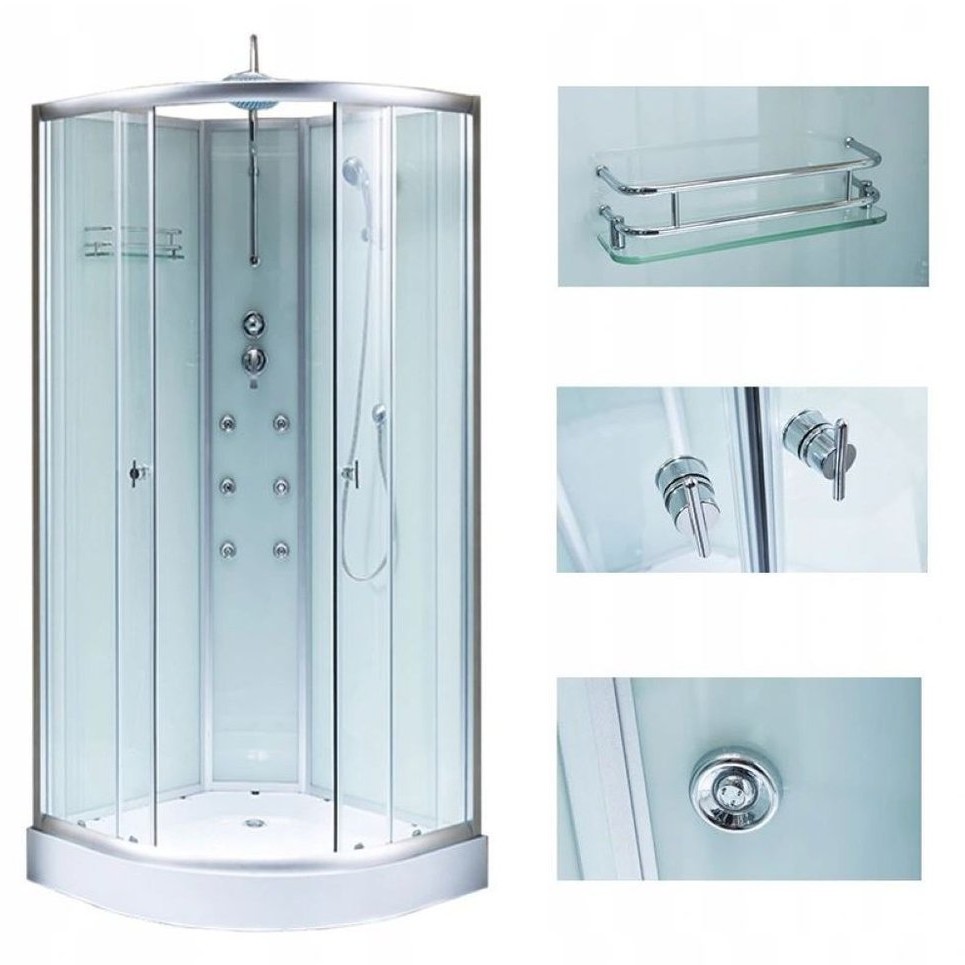 231 HYDAR KABINA PRYSZNICOWA Z HYDROMASAŻEM 6 DYSZ 90x90 23178223