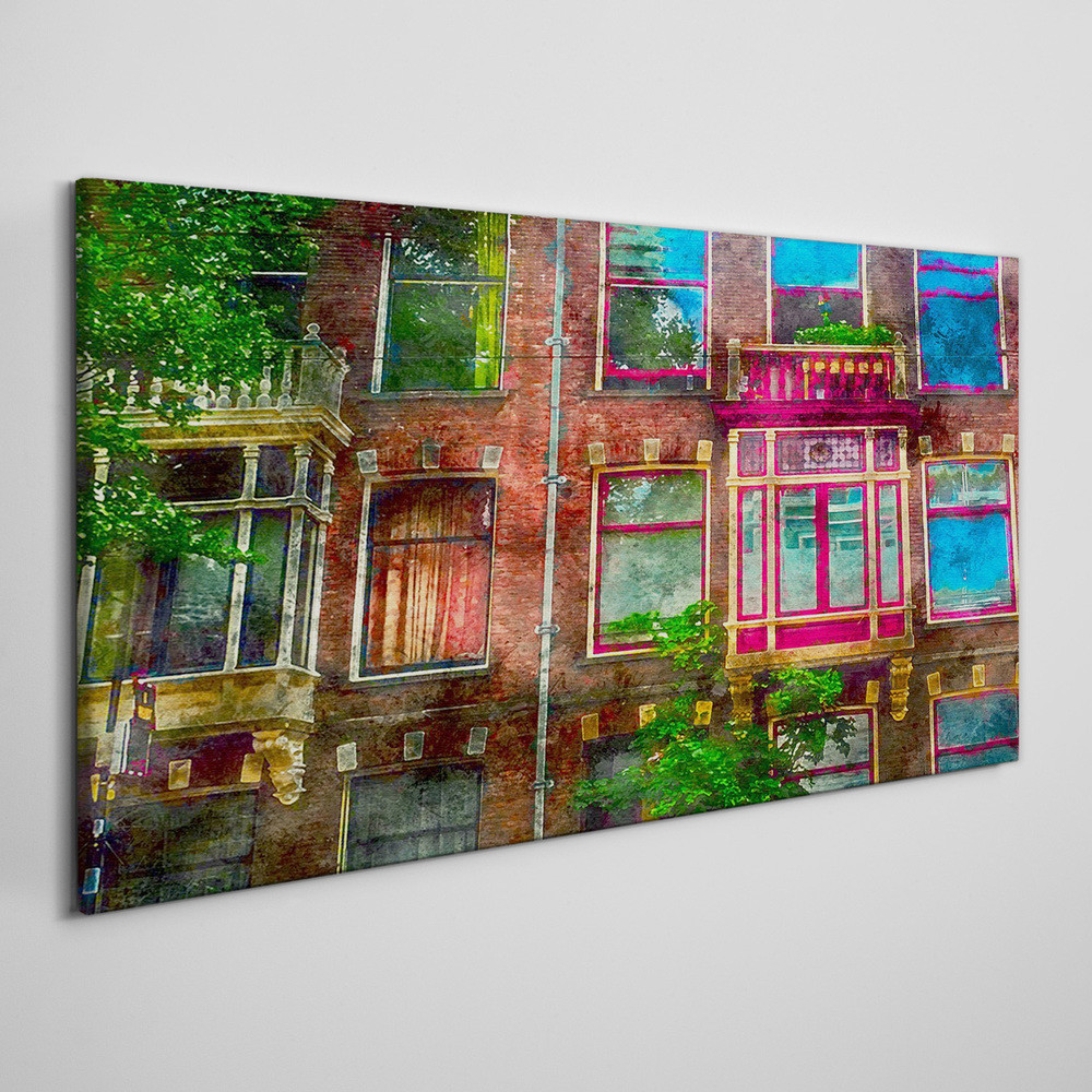 PL Coloray Obraz Canvas Architektura dom okna 140x70cm