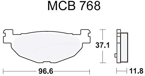 TRW Automotive Aftermarket mcb768 okładzina hamulcowa do motocykli MCB768