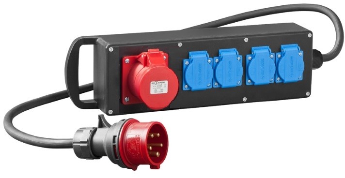 Elektro-Plast Nasielsk Przedłużacz RS-P 4x2P+Z 32A 5p z przewodem i wtyką 5P/32A n_7002-10