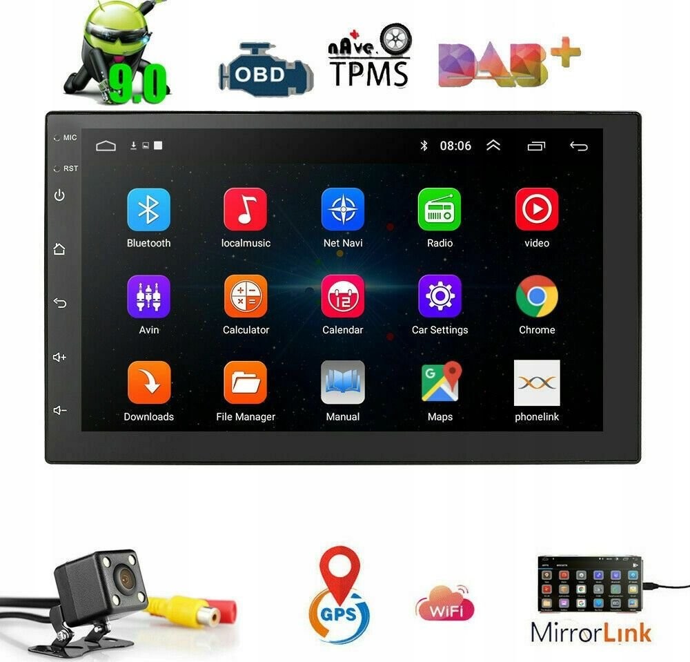 Aludra Radio samochodowe 2DIN GPS 1/16GB WiFi Android 8.1 213331621824