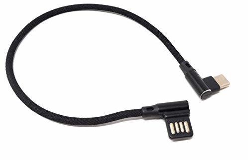 System-S System-S USB typu C 3.1 kabel nylonowy na odwracanym interfejsie USB typ A 2.0 kąt 90° 29 cm 10069071283368