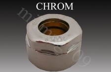 Mera Term Złączka zaciskowa do rury miedzianej 15 mm GW 3/4x15x1 chrom ZZM1502