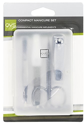 QVS zestaw do manicure, 4-częściowy z szkatułka, 1er Pack (1 X 4 sztuki) 56100-097-0