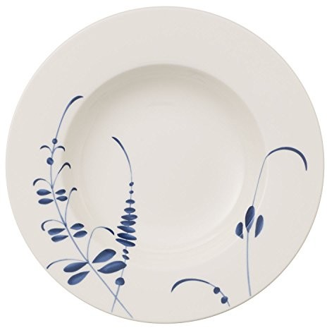 Villeroy & Boch vieux Luxembourg brindille talerz do zupy, naczynia z wysokiej jakości porcelany premium w kolorze niebieskim 24 cm, biały, 24 x 24 x 5 cm 10-4207-2700
