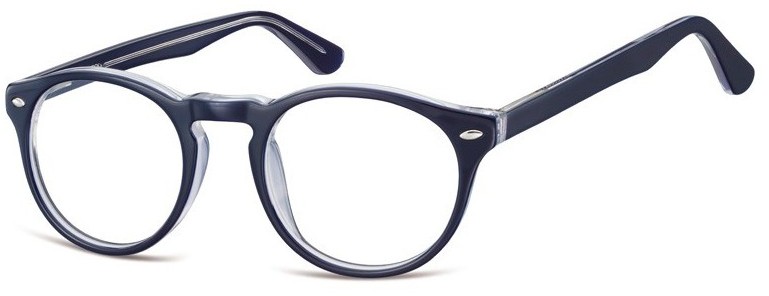 Sunoptic Okrągłe okulary oprawki zerowki korekcyjne AC46C