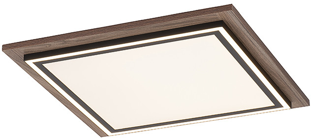 Paul Neuhaus Lampa sufitowa drewniana kwadratowa w tym LED z pilotem - Ajdin
