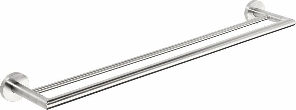 Sapho X-STEEL wieszak na ręczniki podwójny 655mm stal nierdzewna szczotkowana XS403 XS403