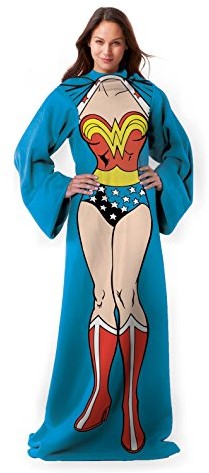 Northwest Wonder Woman Adult Comfy throw, niebieski, STANDARD 1WBC024000001RET