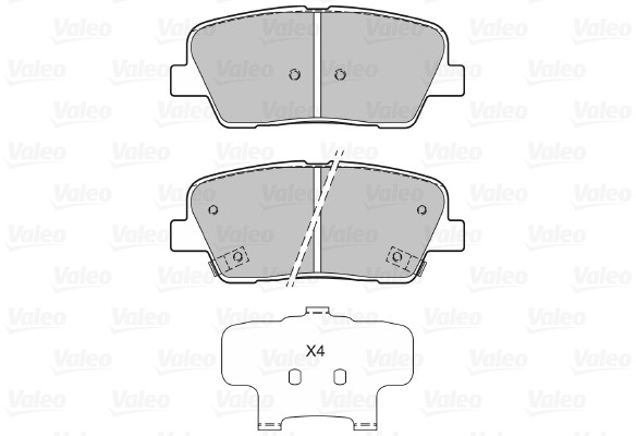VALEO klocki hamulcowe z nu-lock 601134 601134