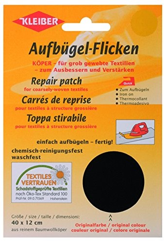 Kleiber wprasuj łatek naprawy stałej materiału skośny, 40 x 12 cm, różne kolory 330-08