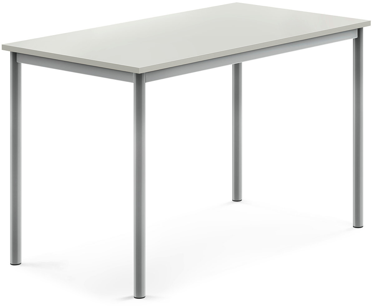 AJ Produkty Biurko SONITUS, 1200x700x760 mm, szary laminat, szary aluminium