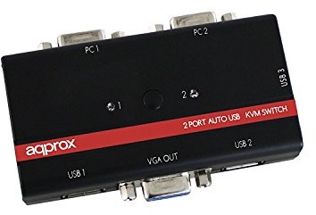 Approx Approx appkvmusb2pv2  2 porty USB KVM Switch Kit, czarny APPKVMUSB2PV2