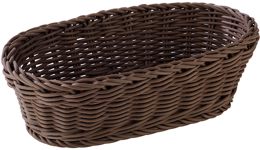 APS Koszyk owalny z polipropylenu 280 x 160 x 80 mm, brązowy | Profi Line 50808