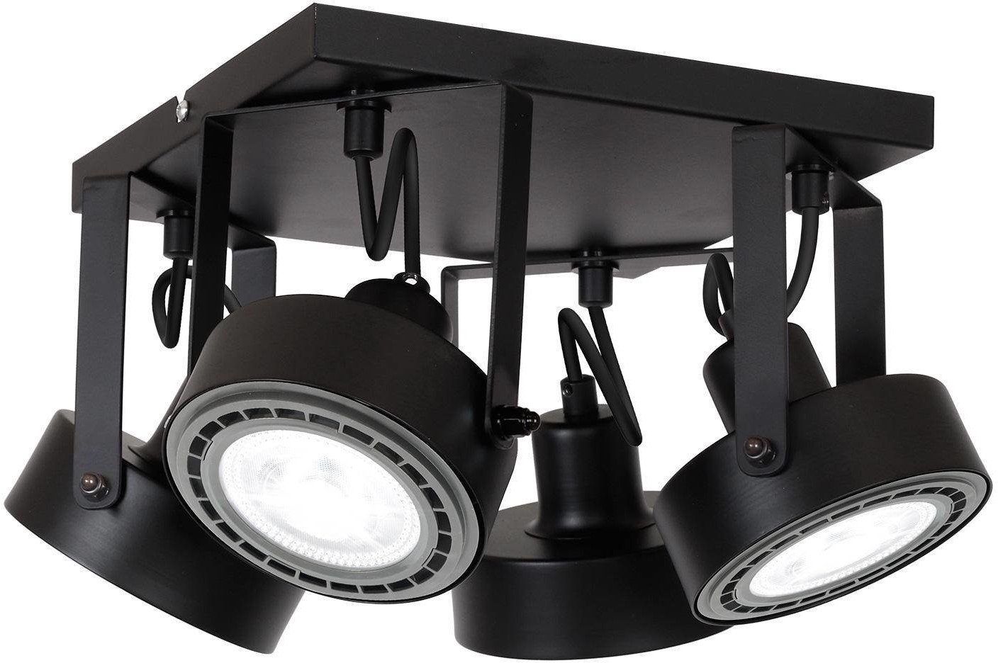 Luminex Plafon Viva czarny kwadrat 4 1224