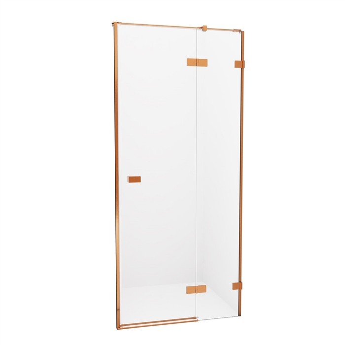 New Trendy Drzwi prysznicowe uchylne prawe 110 cm EXK-3538 Avexa Copper Brushed