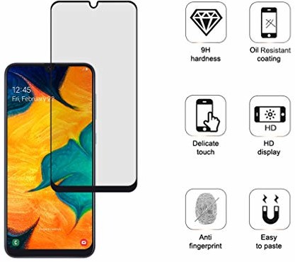 TELLUR szkło hartowane 2.5D klej do Samsung Galaxy A30, czarny TLL145605