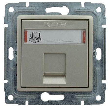 KOS Elektro System Vena satyna gniazdo komputerowe kos_515065