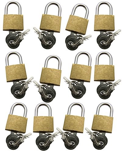 Amtech AM-Tech t0790 mosiężna kłódka, 20 MM, 12 sztuk T0790