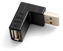 System-S USB typ A Wejście na wtyk USB typ A Kąt 90 ° w dół po lewej stronie gwintowanymi opracowana adapter sieciowy wtyczka adaptera adapter 54274452