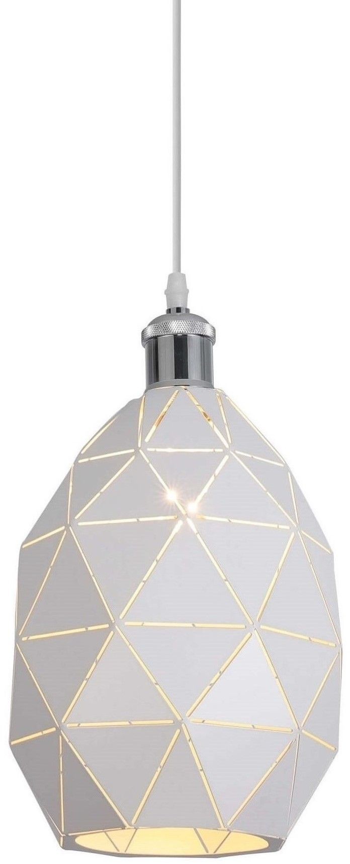 Lumina Deco Deco Lampa nowoczesna wisząca biało-chromowana Pestico LM_923-0