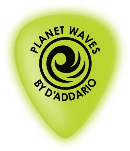 Planet Waves cellu-Glo celluloid chorągiewek Neon Zielony (świeci w ciemności) 1CCG4-25