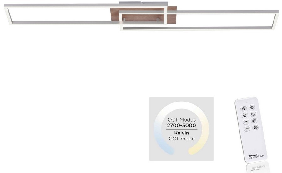 Leuchten Direkt 14019-78 - LED Plafon ściemnialny IVEN 2xLED/20W/230V + Pilot