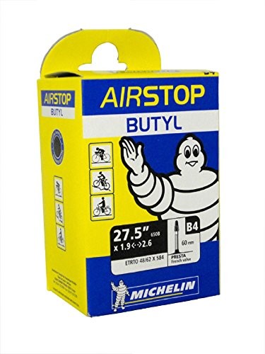 Michelin unisex AIRSTOP dętka rowerowa, czarny, 27,5