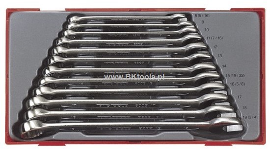 TENG TOOLS Klucze płasko-oczkowe w zestawie TT 12-el.