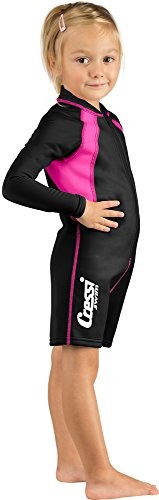 Cressi unisex Baby Kids Wetsuit Long sleves dziecięcy Shorty neopren kombinezon Ultra Stretch, różowy WDG001542