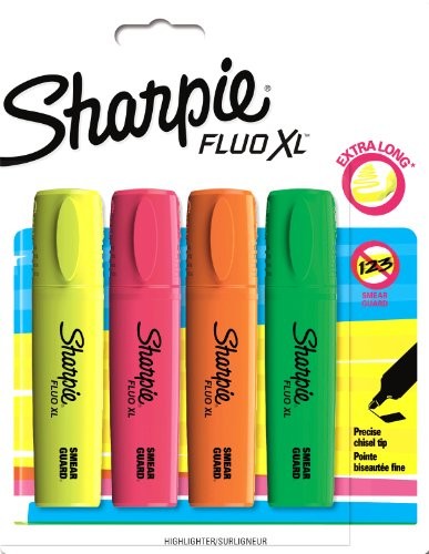 Sharpie Fluo XL Textmarker, wielokolorowa 4 szt. 1825662