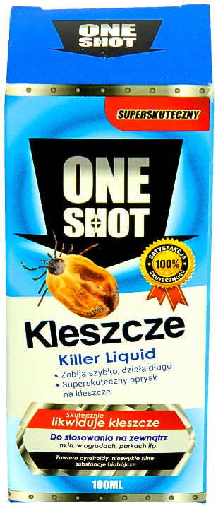 Monagro Ogrodowy oprysk na kleszcze. Preparat na na kleszcze. ONE SHOT koncentrat 100ml=16l.