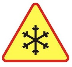 Znak ostrzegawczy A-32 Oszronienie jezdni