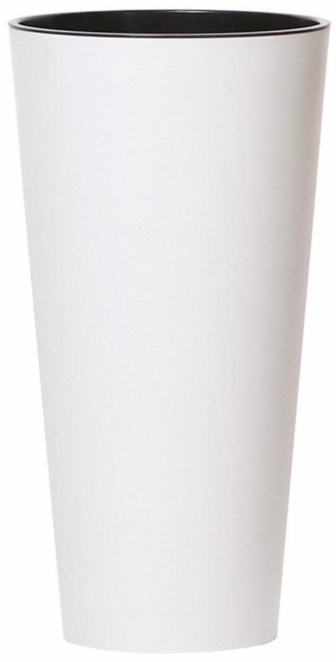 Prosperplast Doniczka Tubus Slim Shine, biała, 40 cm, 64 L