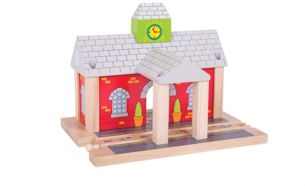 BigjigsRail Duża drewniana stacja kolejowa BJT215