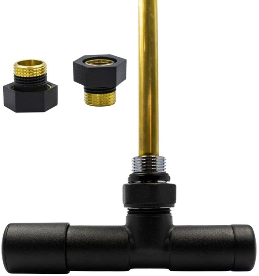 Varioterm Zawór regulacyjny UNICO ze złączką PEX/CU /GZ1/2 - czarny str. instalacja 1/2 - GZ1/2 lewy 000M875A014/L(GZ1/2)