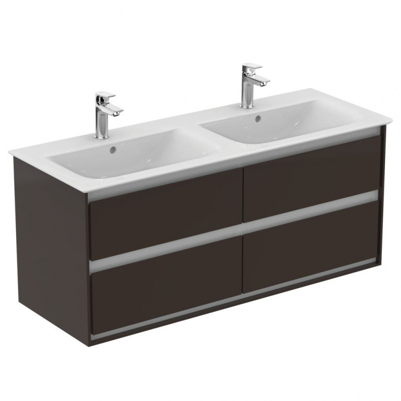Ideal Standard Connect Air Szafka pod umywalkę 120x51,7x44 cm ciemnobrązowa mat/biała mat E0822VY
