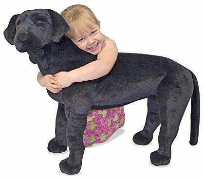 Melissa & Doug pluszowy czarny labrador | pluszak | zwierzak | bez ograniczeń wiekowych | prezent dla chłopca lub dziewczynki 2117