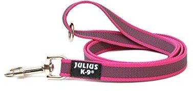 JULIUS K-9 Julius-K9, Color&Gray, smycz dla psów 20 mm, różowy/szary