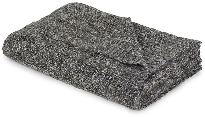 Elvang Elvang Pled wełniany Cable Grey Black 5701311962210