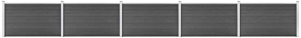 vidaxl Zestaw ogrodzeniowy z WPC, 872 x 105 cm, czarny! 3070450