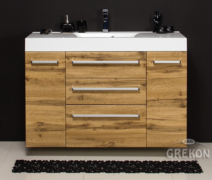 Szafka wisząca z umywalką 120/50/C3 seria Fokus NE FKS-NE-U120/50/C3